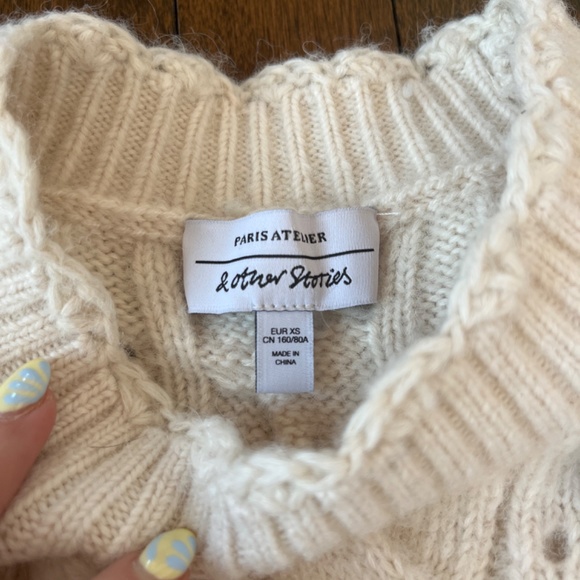 & Other Stories wool cable knit sweater - Picture 3 of 3